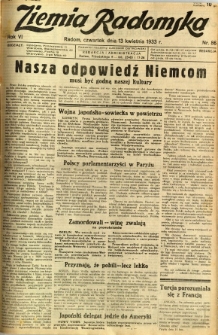 Ziemia Radomska, 1933, R. 6, nr 86