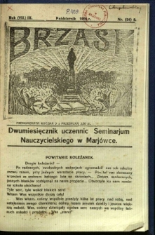 Brzask: Dwumiesięcznik uczennic Seminarium Nauczycielskiego w Mari&oacute;wce, 1929, R. (7) 3, nr (24) 8