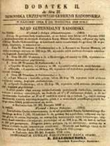 Dziennik Urzędowy Gubernii Radomskiej, 1850, nr 37, dod. II