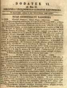 Dziennik Urzędowy Gubernii Radomskiej, 1850, nr 37, dod. VI