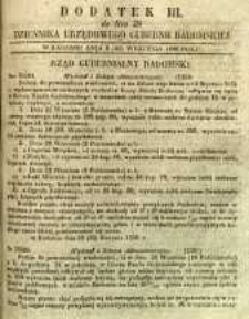 Dziennik Urzędowy Gubernii Radomskiej, 1850, nr 38, dod. III