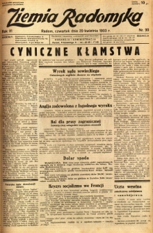 Ziemia Radomska, 1933, R. 6, nr 90