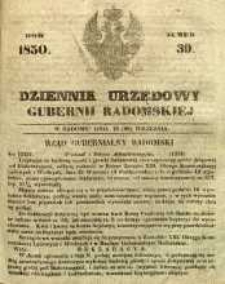 Dziennik Urzędowy Gubernii Radomskiej, 1850, nr 39