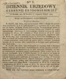 Dziennik Urzędowy Gubernii Sandomierskiej, 1843, nr 1