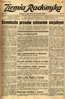 Ziemia Radomska, 1933, R. 6, nr 97