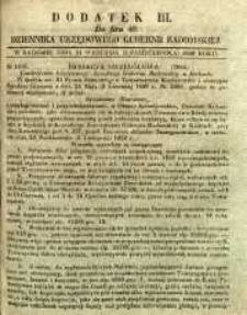 Dziennik Urzędowy Gubernii Radomskiej, 1850, nr 40, dod. III