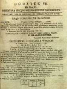 Dziennik Urzędowy Gubernii Radomskiej, 1850, nr 41, dod. VII