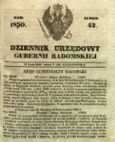 Dziennik Urzędowy Gubernii Radomskiej, 1850, nr 42