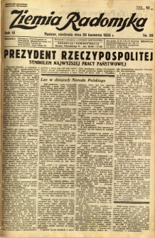 Ziemia Radomska, 1933, R. 6, nr 99