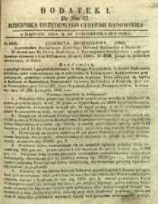 Dziennik Urzędowy Gubernii Radomskiej, 1850, nr 43, dod. I