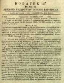 Dziennik Urzędowy Gubernii Radomskiej, 1850, nr 43, dod. III