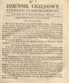 Dziennik Urzędowy Gubernii Sandomierskiej, 1843, nr 7