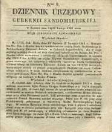 Dziennik Urzędowy Gubernii Sandomierskiej, 1843, nr 9