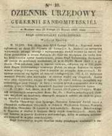 Dziennik Urzędowy Gubernii Sandomierskiej, 1843, nr 10
