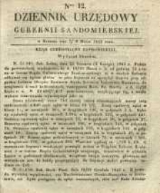 Dziennik Urzędowy Gubernii Sandomierskiej, 1843, nr 12