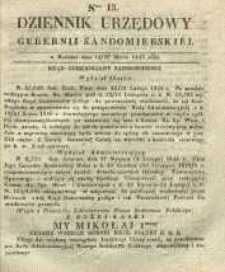 Dziennik Urzędowy Gubernii Sandomierskiej, 1843, nr 13
