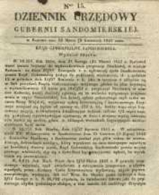 Dziennik Urzędowy Gubernii Sandomierskiej, 1843, nr 15