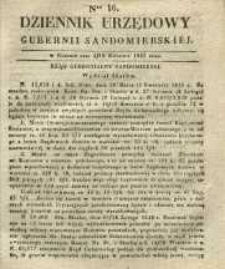 Dziennik Urzędowy Gubernii Sandomierskiej, 1843, nr 16