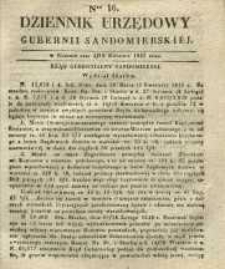 Dziennik Urzędowy Gubernii Sandomierskiej, 1843, nr 16