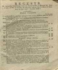Regestr do Dziennika Urzędowego Gubernii Sandomierskiej za Kwartał 2gi 1843 r. to jest: od Nru 14 do Nru 26 włącznie, czyli od dnia 2 Kwietnia do dnia 25 Czerwca 1843 r.
