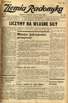 Ziemia Radomska, 1933, R. 6, nr 107