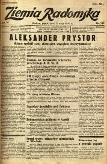 Ziemia Radomska, 1933, R. 6, nr 108