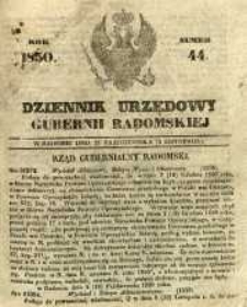 Dziennik Urzędowy Gubernii Radomskiej, 1850, nr 44