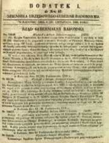 Dziennik Urzędowy Gubernii Radomskiej, 1850, nr 46, dod. I