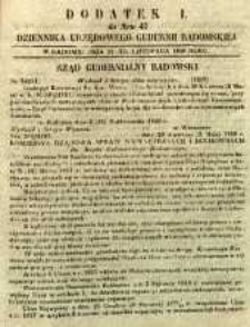 Dziennik Urzędowy Gubernii Radomskiej, 1850, nr 47, dod. I