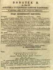 Dziennik Urzędowy Gubernii Radomskiej, 1850, nr 47, dod. II