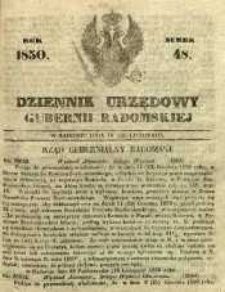 Dziennik Urzędowy Gubernii Radomskiej, 1850, nr 48