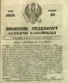 Dziennik Urzędowy Gubernii Radomskiej, 1850, nr 49