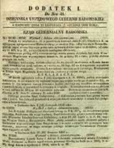 Dziennik Urzędowy Gubernii Radomskiej, 1850, nr 49, dod. I