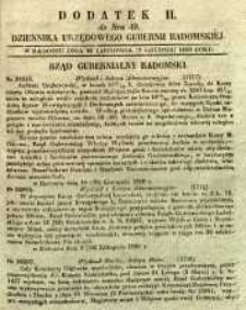 Dziennik Urzędowy Gubernii Radomskiej, 1850, nr 49, dod. II