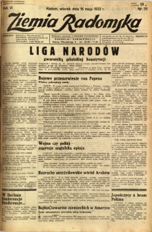 Ziemia Radomska, 1933, R. 6, nr 111