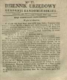Dziennik Urzędowy Gubernii Sandomierskiej, 1843, nr 27