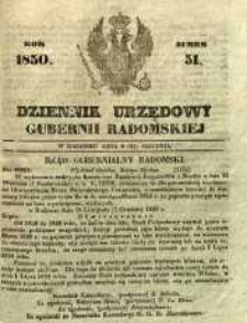 Dziennik Urzędowy Gubernii Radomskiej, 1850, nr 51