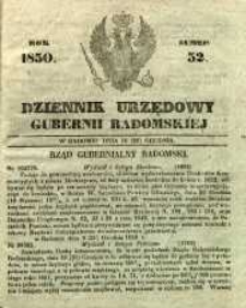 Dziennik Urzędowy Gubernii Radomskiej, 1850, nr 52
