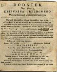 Dziennik Urzędowy Województwa Sandomierskiego, 1824, nr 2, dod.