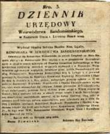 Dziennik Urzędowy Województwa Sandomierskiego, 1824, nr 3