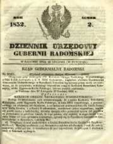 Dziennik Urzędowy Gubernii Radomskiej, 1852, nr 2