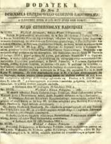 Dziennik Urzędowy Gubernii Radomskiej, 1852, nr 3, dod. I