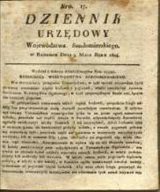 Dziennik Urzędowy Województwa Sandomierskiego, 1824, nr 17