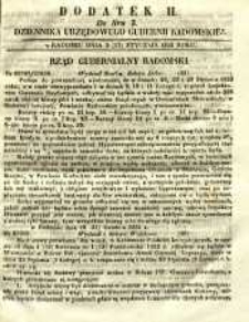 Dziennik Urzędowy Gubernii Radomskiej, 1852, nr 3, dod. II