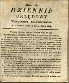 Dziennik Urzędowy Województwa Sandomierskiego, 1824, nr 19