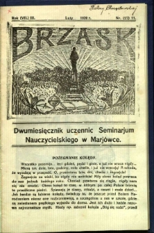 Brzask: Dwumiesięcznik uczennic Seminarium Nauczycielskiego w Mari&oacute;wce, 1930, R. (7) 3, nr (27) 11