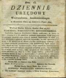 Dziennik Urzędowy Województwa Sandomierskeigo, 1824, nr 23