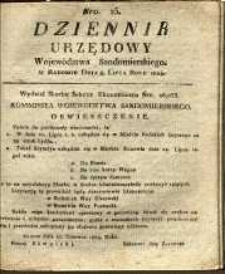 Dziennik Urzędowy Województwa Sandomierskeigo, 1824, nr 25