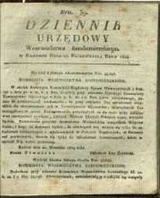 Dziennik Urzędowy Województwa Sandomierskeigo, 1824, nr 39