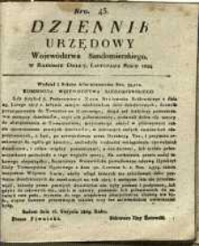 Dziennik Urzędowy Województwa Sandomierskeigo, 1824, nr 43
